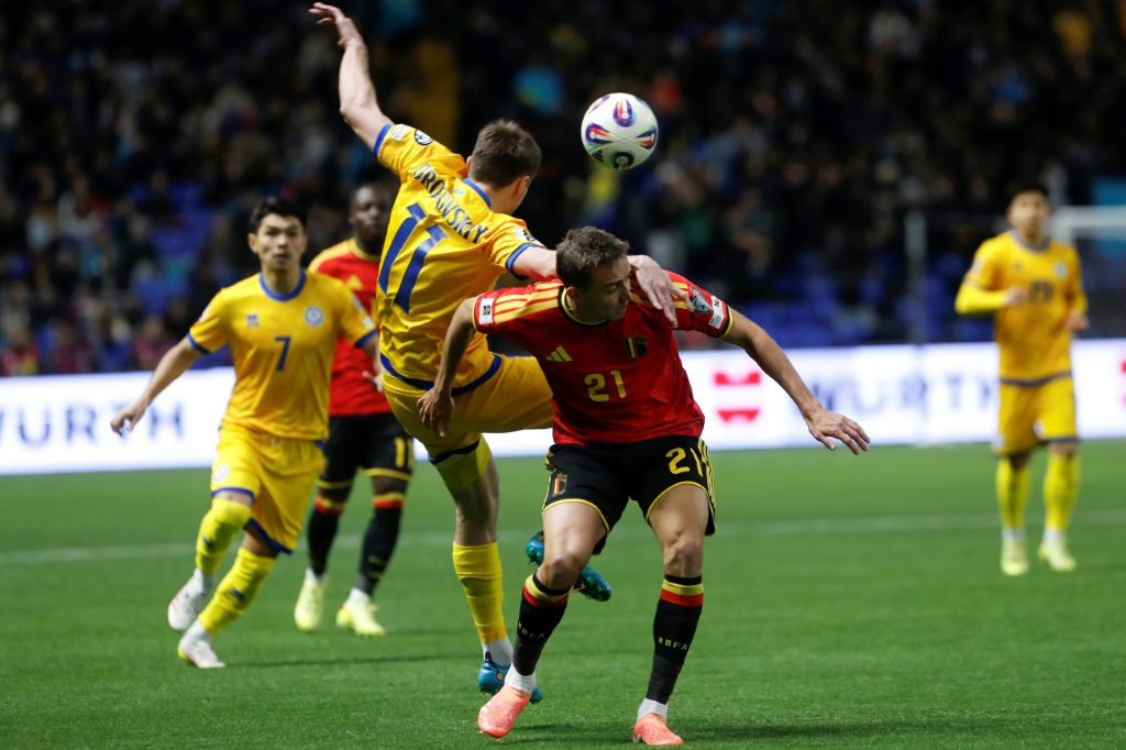 Bélgica iguala 1-1 ante Kazajistán y pospone su clasificación al Mundial
