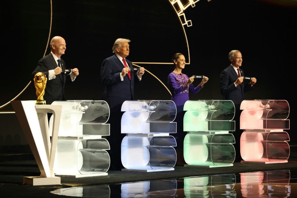 Peace medal and YMCA Trump steals the show at World Cup draw