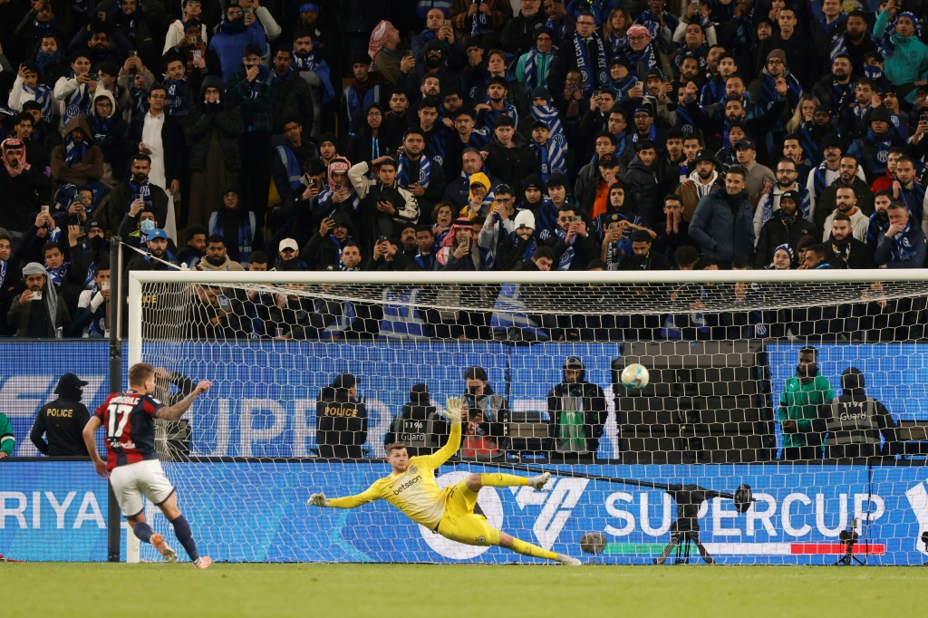 Bologna derrota Inter nos penáltis e defrontará Napoli na final da Supertaça de Itália