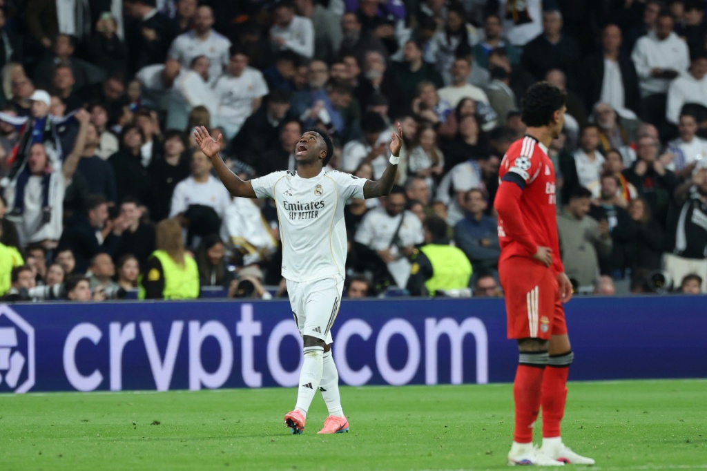 Ligue des champions: sans Mbappé absent, Vinicius réplique face à Benfica et propulse le Real Madrid en huitièmes