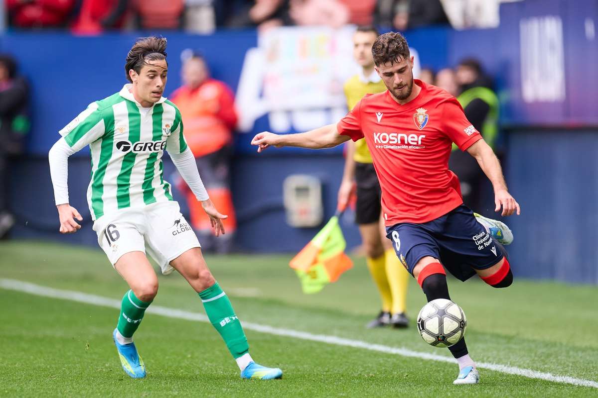 LaLiga: Empate de Betis em Osasuna (1-1) antes do encontro com o SC Braga