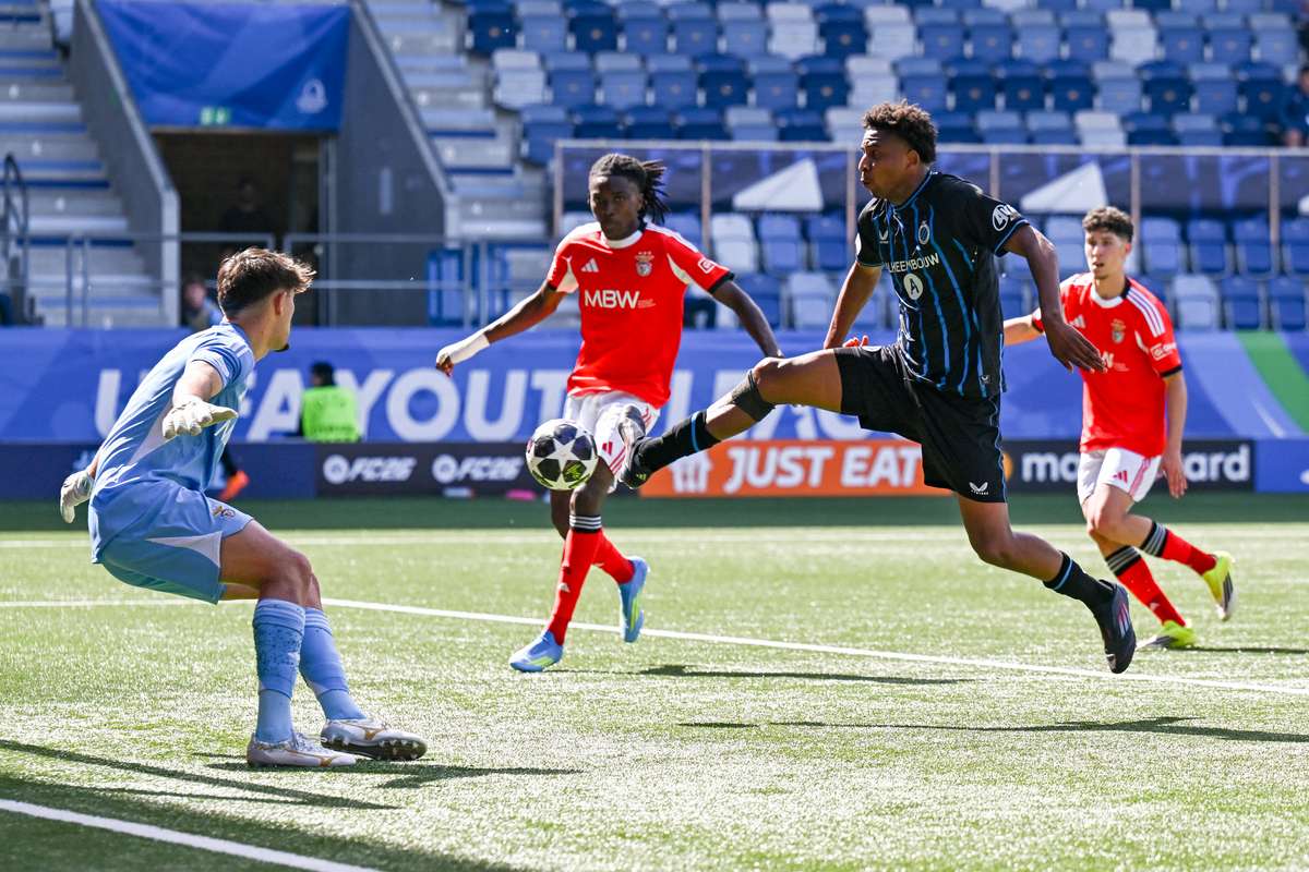 Youth League Benfica derrota pelo Club Brugge 1 a 3 e nao chega a final