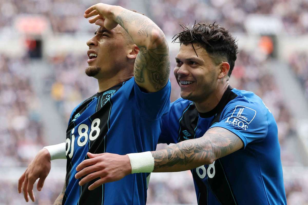 Bruno Guimarães regressa e brasileiros destacam-se no triunfo do Bournemouth ante o Newcastle