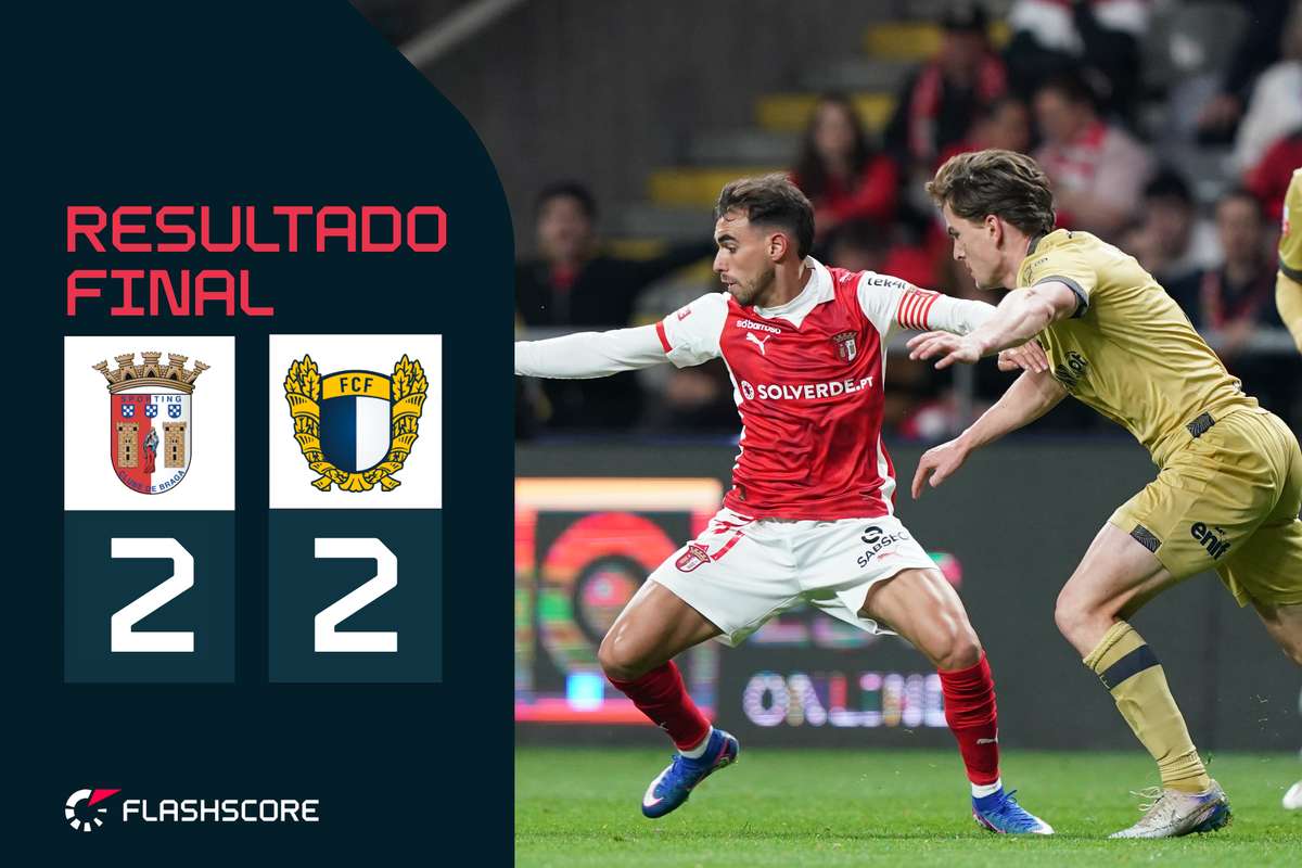 Pedreira mantém energia: SC Braga e Famalicão igualam no tempo acrescentado (2-2)