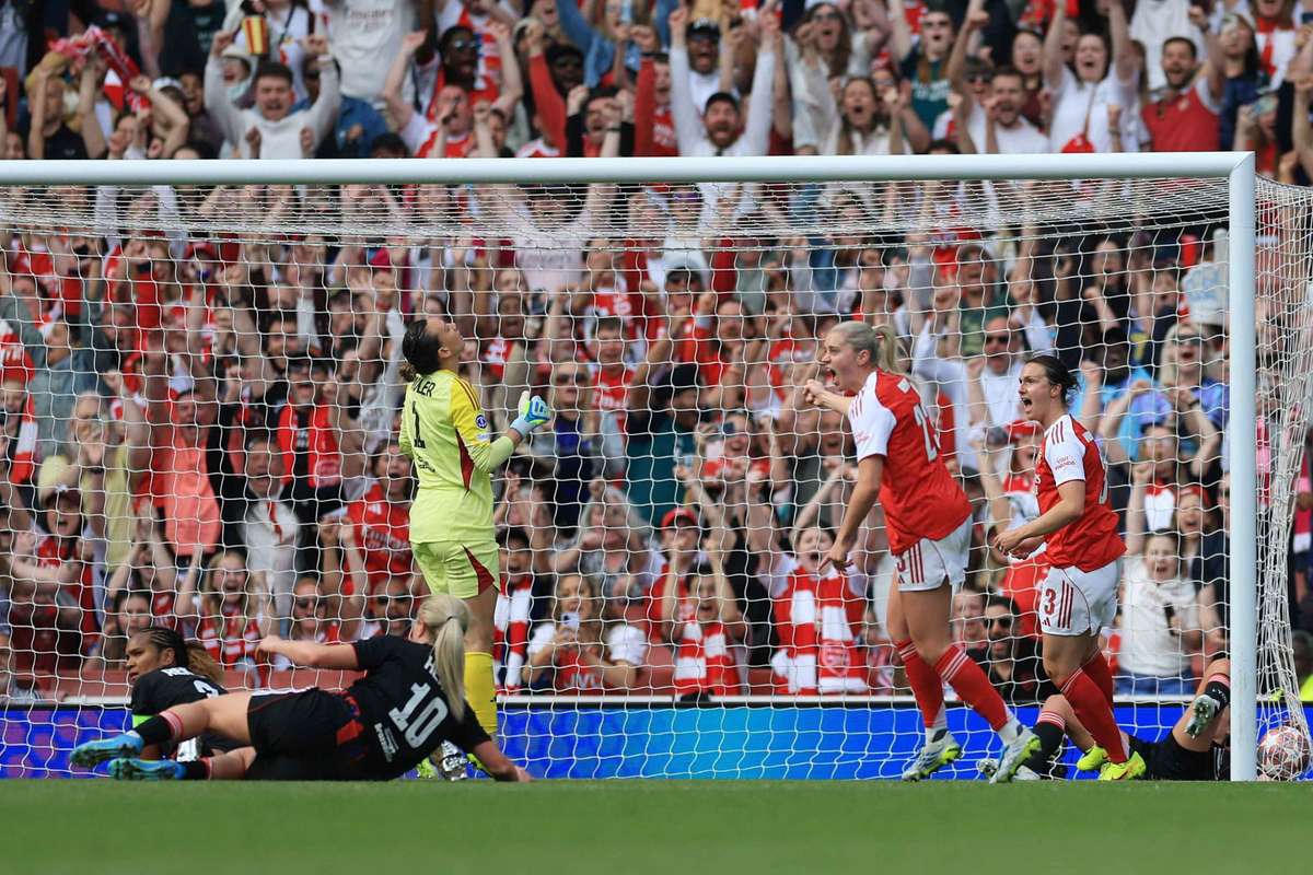 Liga dos Campeões Feminina: Arsenal vira o jogo e lidera contra o Lyon (2-1)