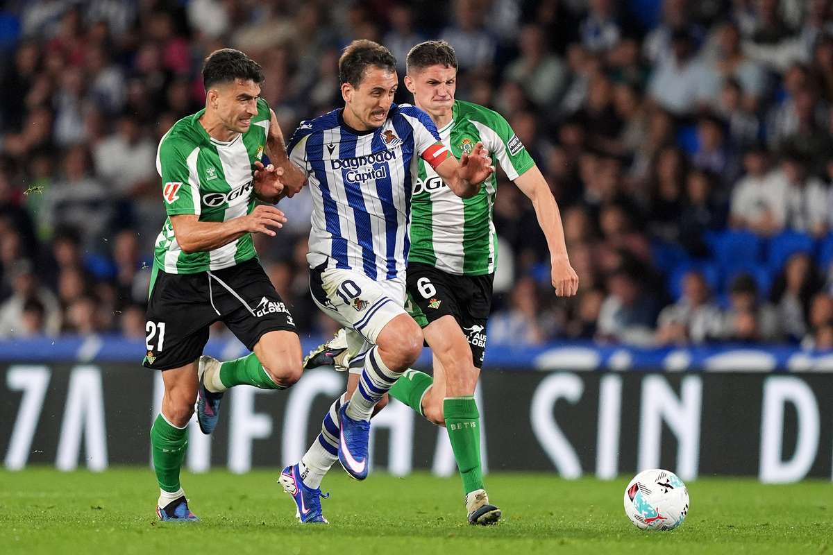 LaLiga: Real Sociedad vira desvantagem de dois golos contra o Betis (2-2) e mantém esperanças na Champions