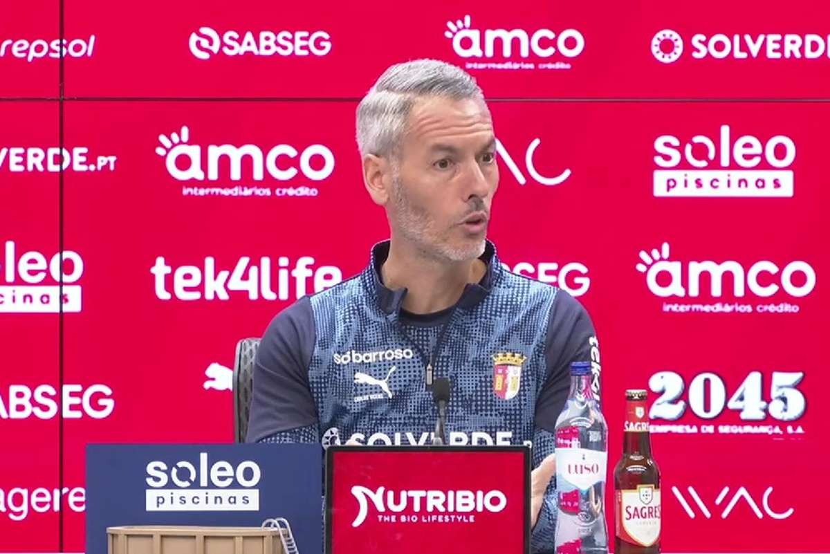 Carlos Vicens admite decepção mas promete esforço total do SC Braga no Estádio da Luz