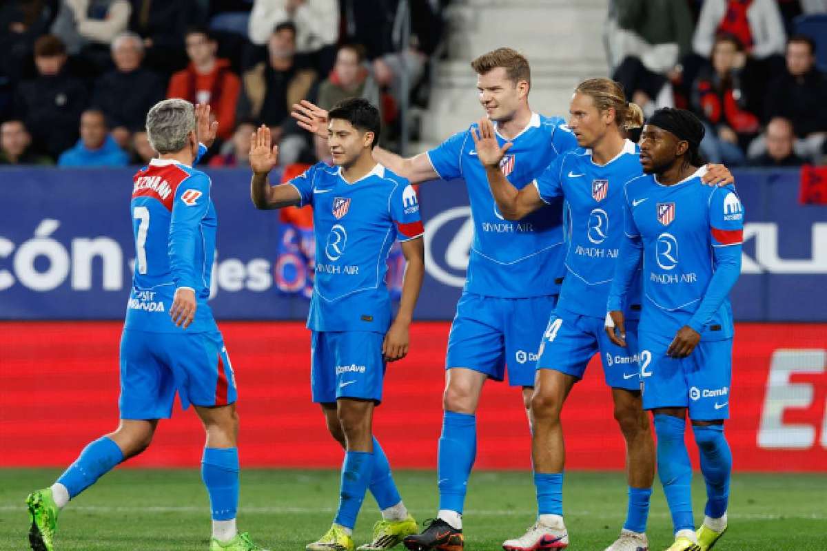 LaLiga: Atlético de Madrid triunfa em Pamplona e agrava situação do Osasuna (1-2)