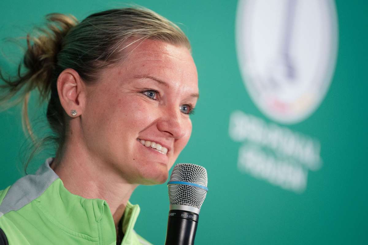 Frauen-Pokalfinale Alex Popp in der Wolfsburger Startaufstellung