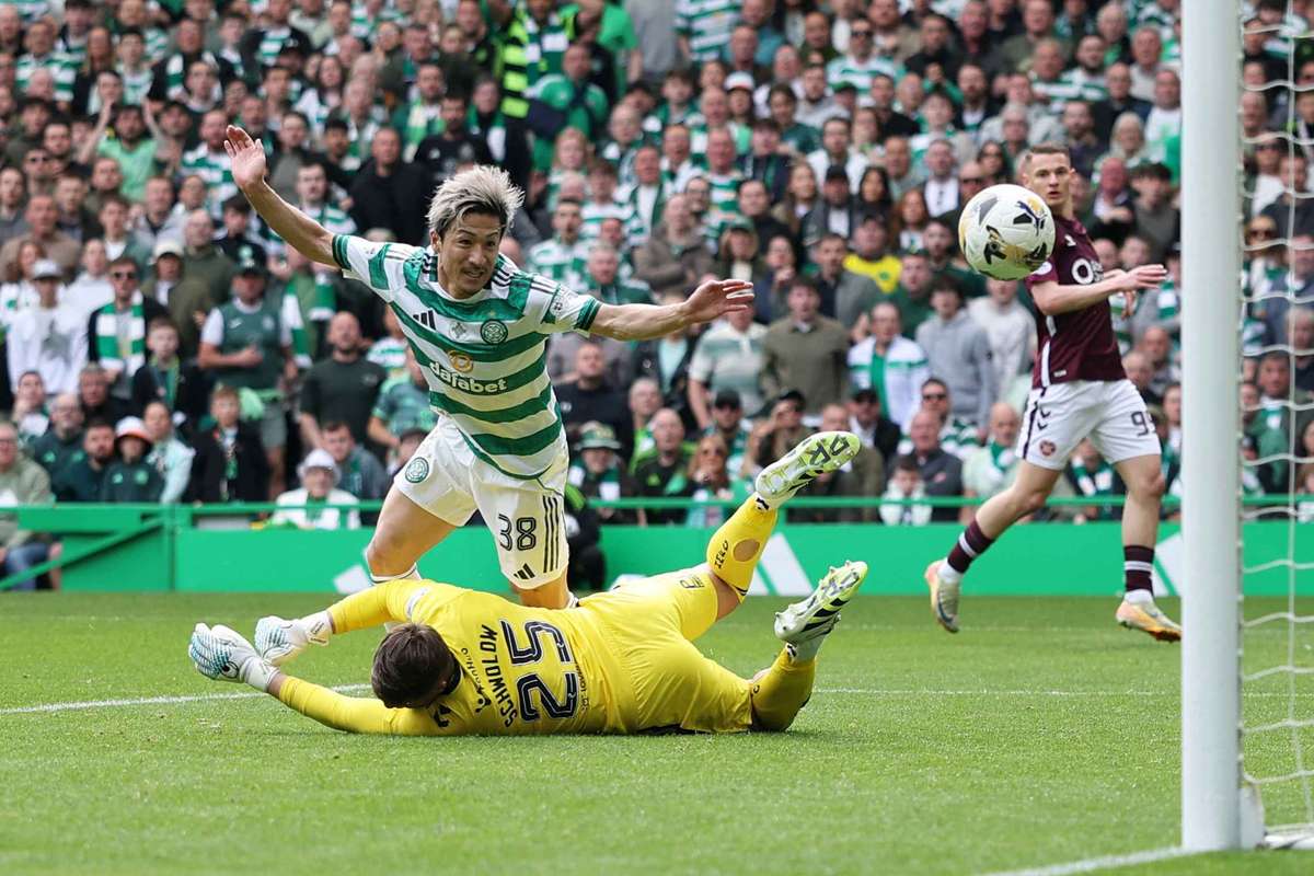 Celtic net dramatic double to sink Hearts and clinch record-extending Scottish Premiership