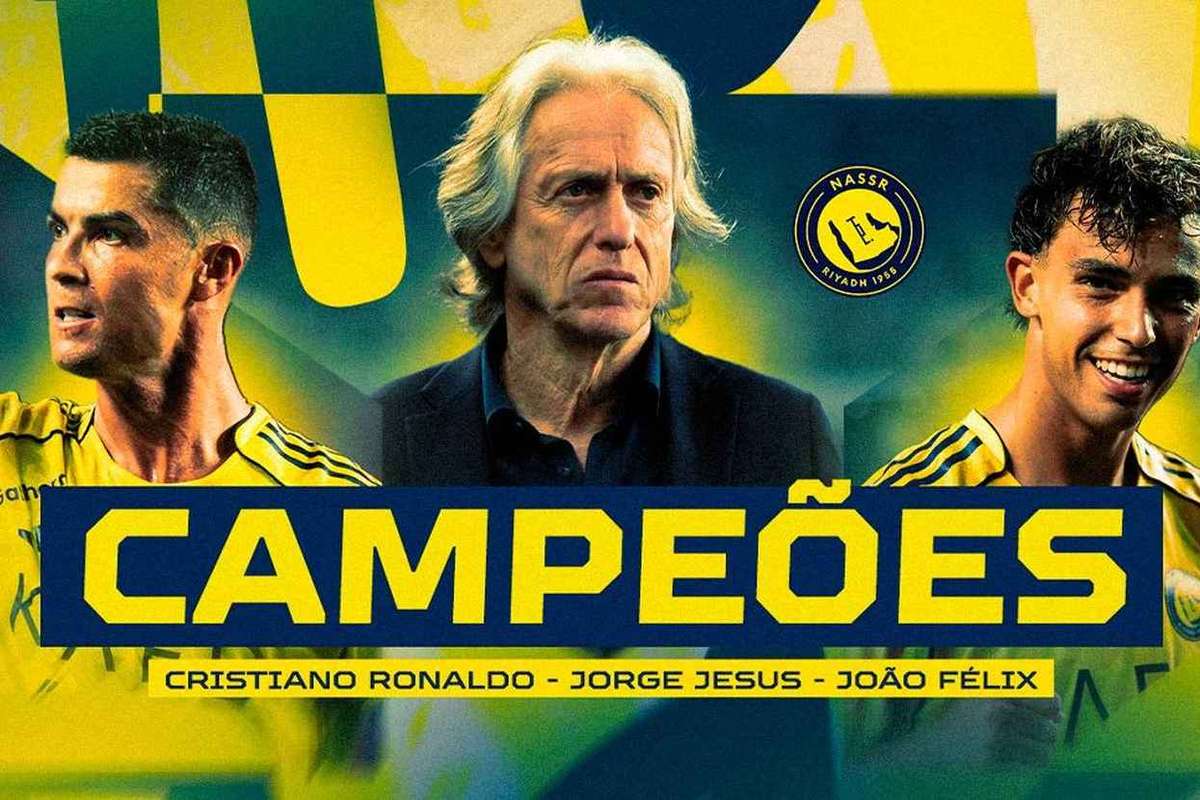 FPF e Liga congratulam Jesus, Ronaldo e Félix pelo título na Arábia Saudita