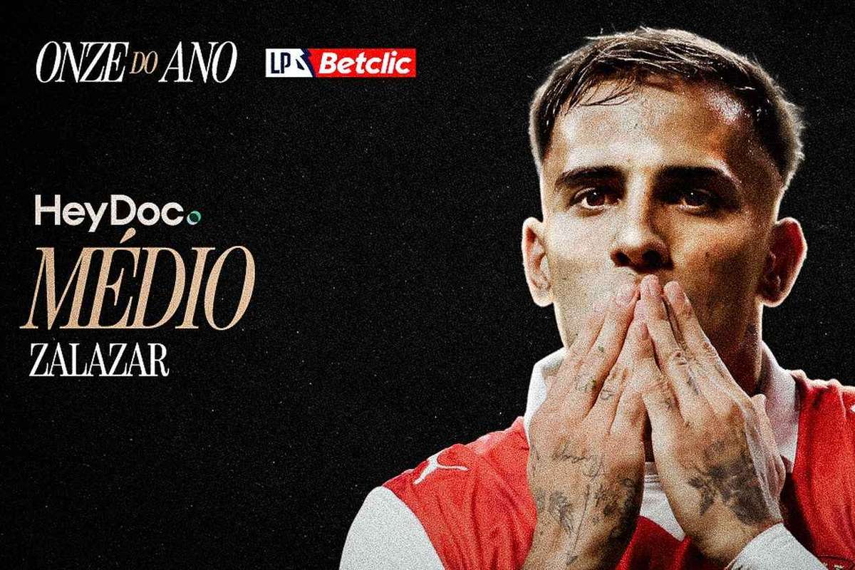 Liga Portugal: Rodrigo Zalazar (SC Braga) integra o meio-campo do onze ideal da temporada
