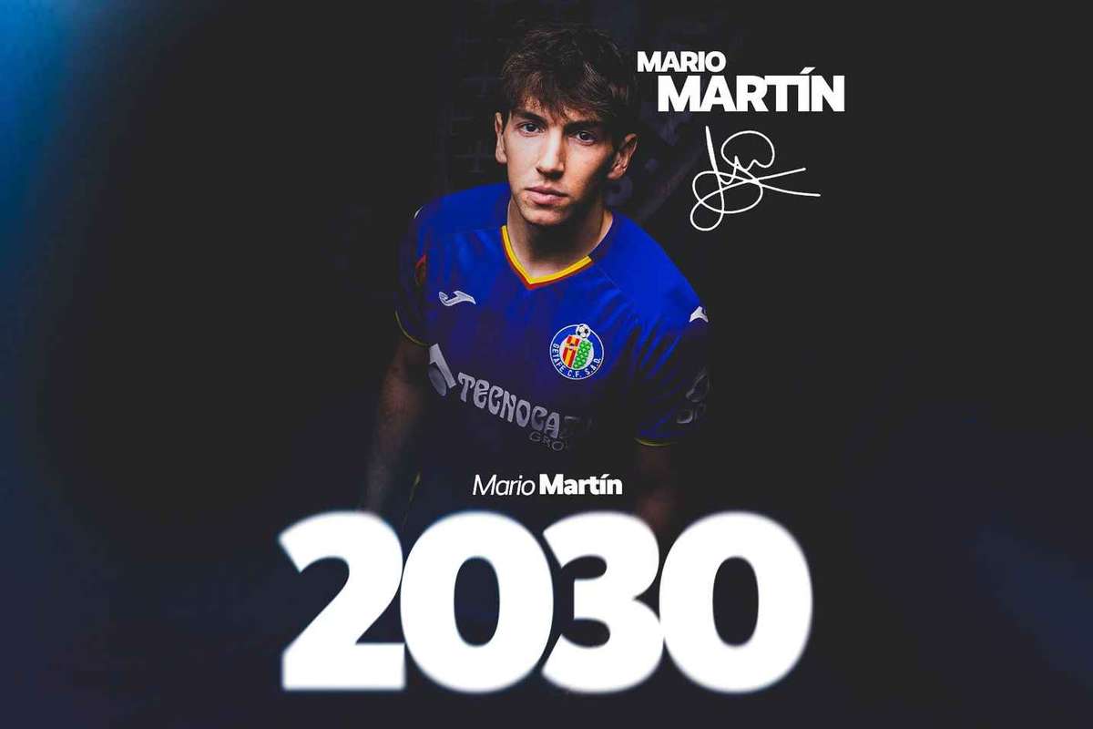Mario Martín seguirá vistiendo la camiseta del Getafe hasta 2030