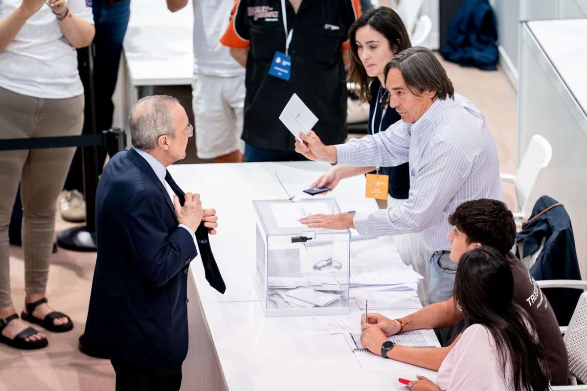 Florentino Pérez: "Hemos ganado en todas las mesas electorales"