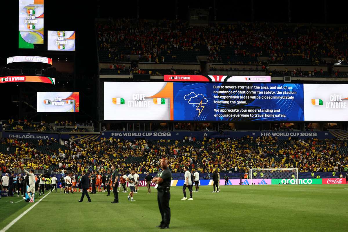 Brasil em alerta: Estádio da Filadélfia na Copa emite aviso de tempestade e encerra ativações