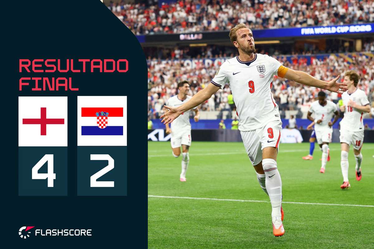 Mundial-2026: Exibição fulgurante de Inglaterra perante uma Croácia frágil (4-2)