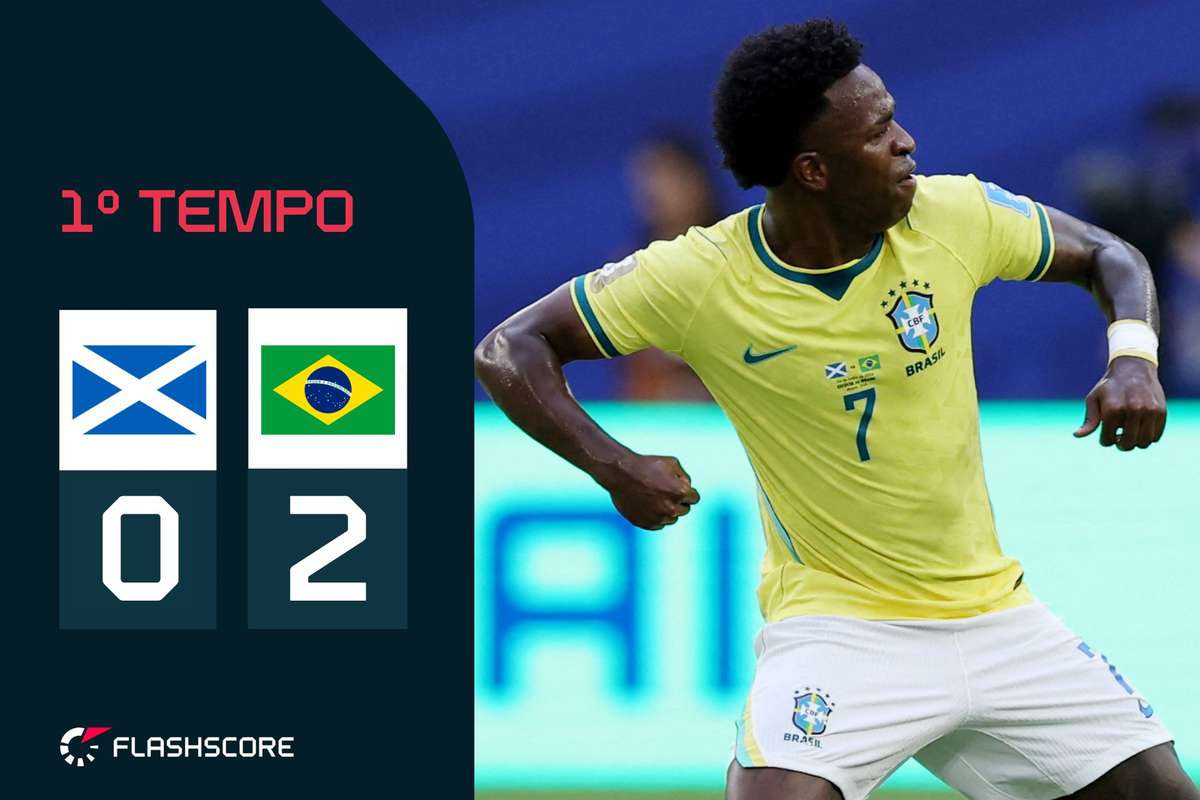 Vini Jr. faz mais um e amplia para Brasil contra Escócia; acompanhe ao vivo