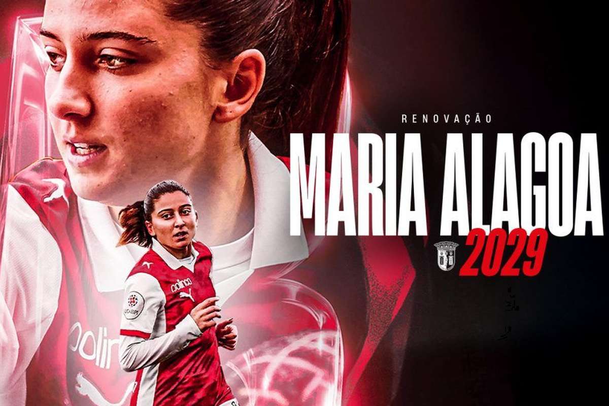 Feminino: Maria Alagoa renova com o SC Braga até 2029