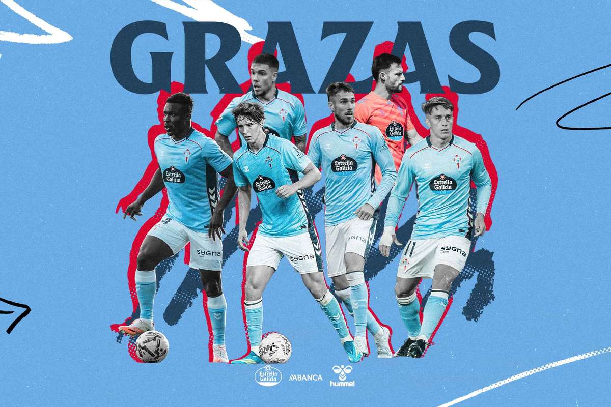 Oficial: Celta de Vigo despede-se de Mingueza, Aidoo, Fer López, Cervi, Ristić e Marc Vidal