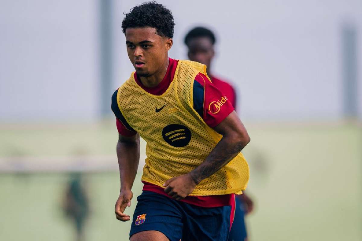 The son of Patrick Kluivert who is on the horizon of Barcelona's first team