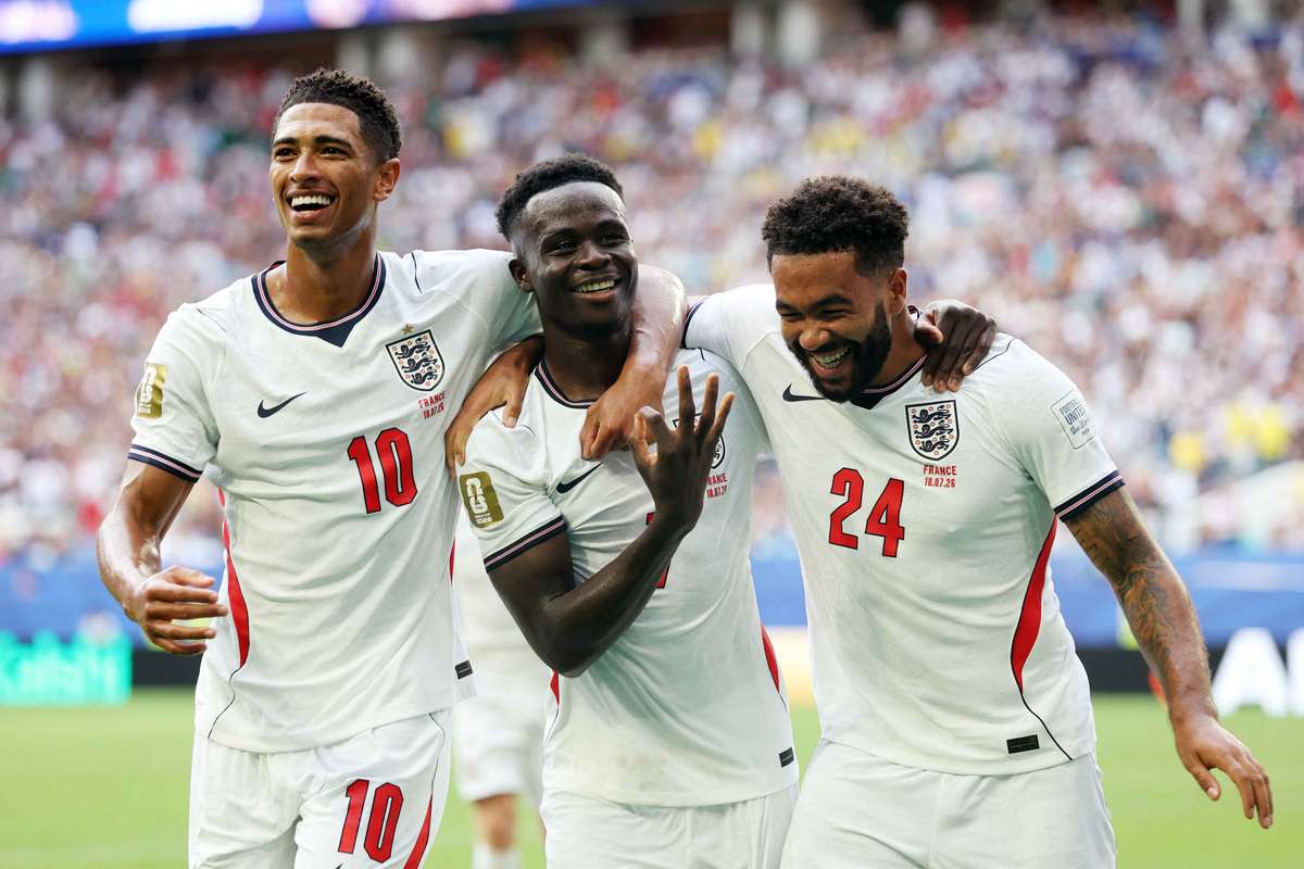 Saka nets hat-trick & Mbappe makes history as England beat France in chaotic clash to win bronze