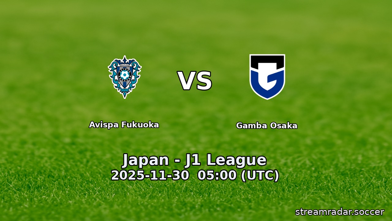 Avispa Fukuoka vs Gamba Osaka