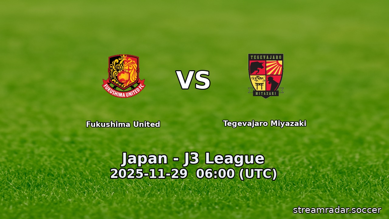 Fukushima United vs Tegevajaro Miyazaki