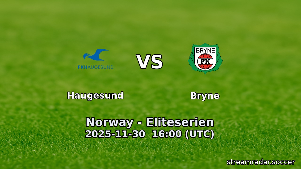 Haugesund vs Bryne