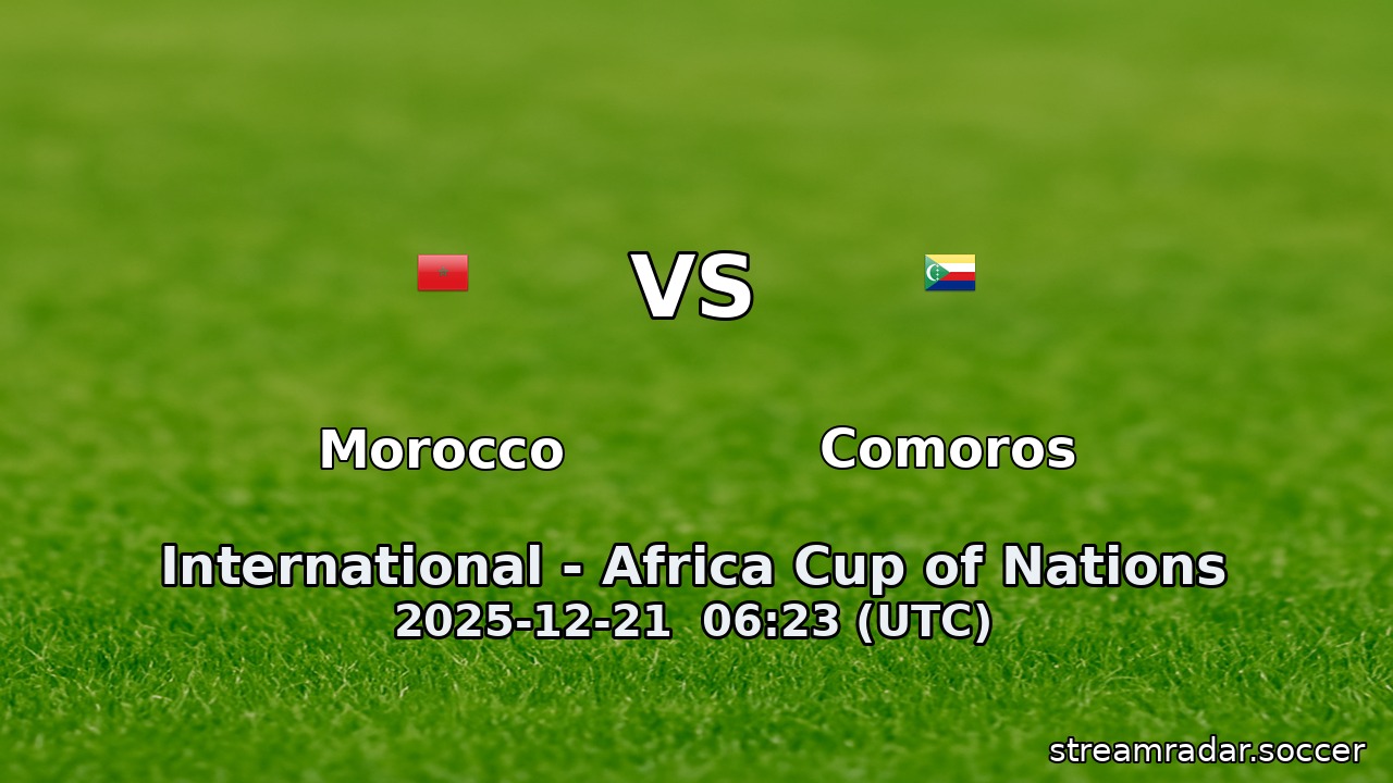 Morocco vs Comoros