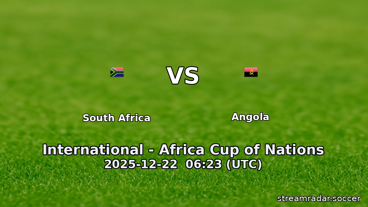 South Africa vs Angola