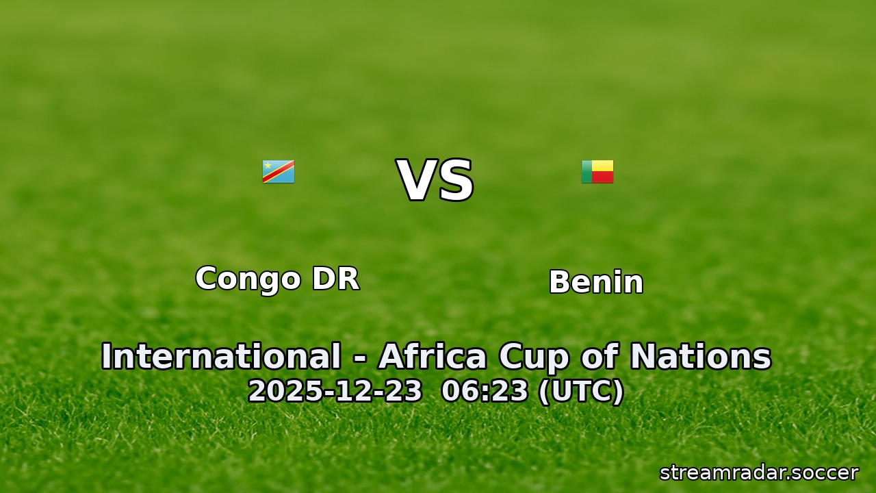 Congo DR vs Benin