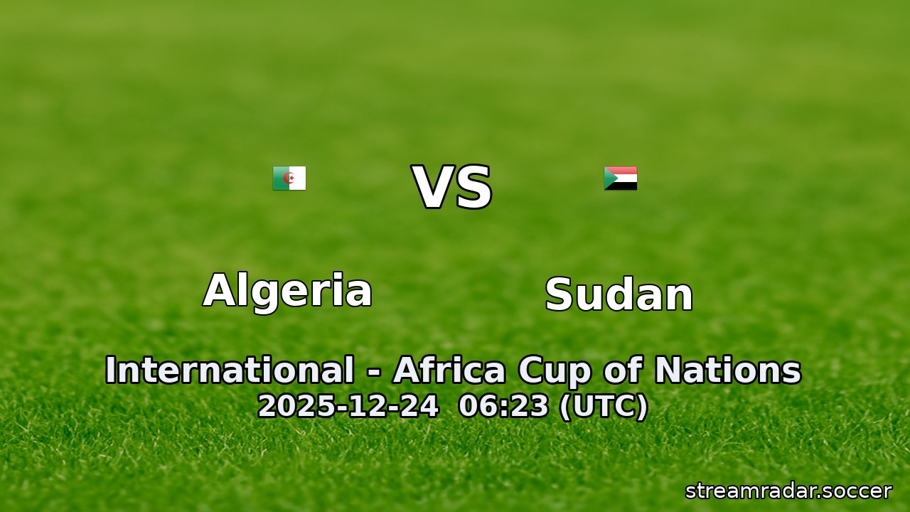 Algeria vs Sudan