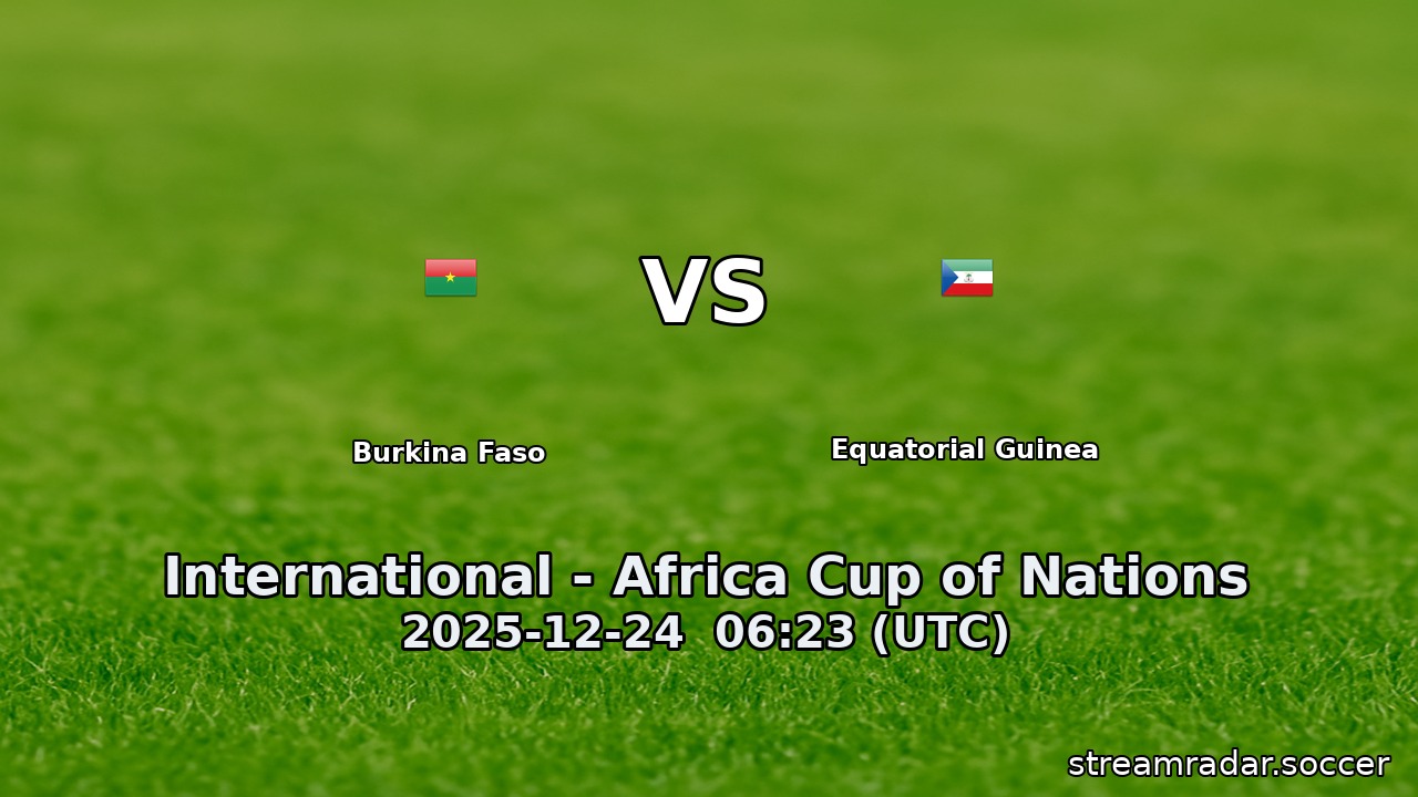 Burkina Faso vs Equatorial Guinea