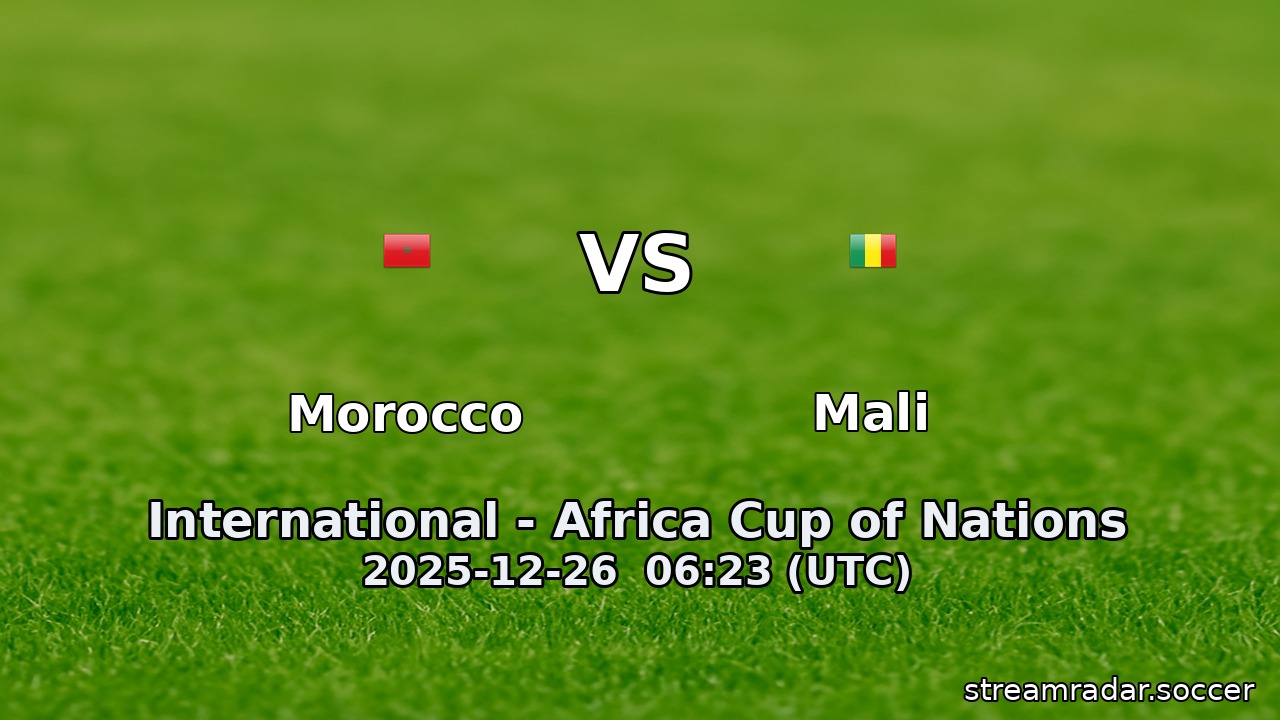Morocco vs Mali