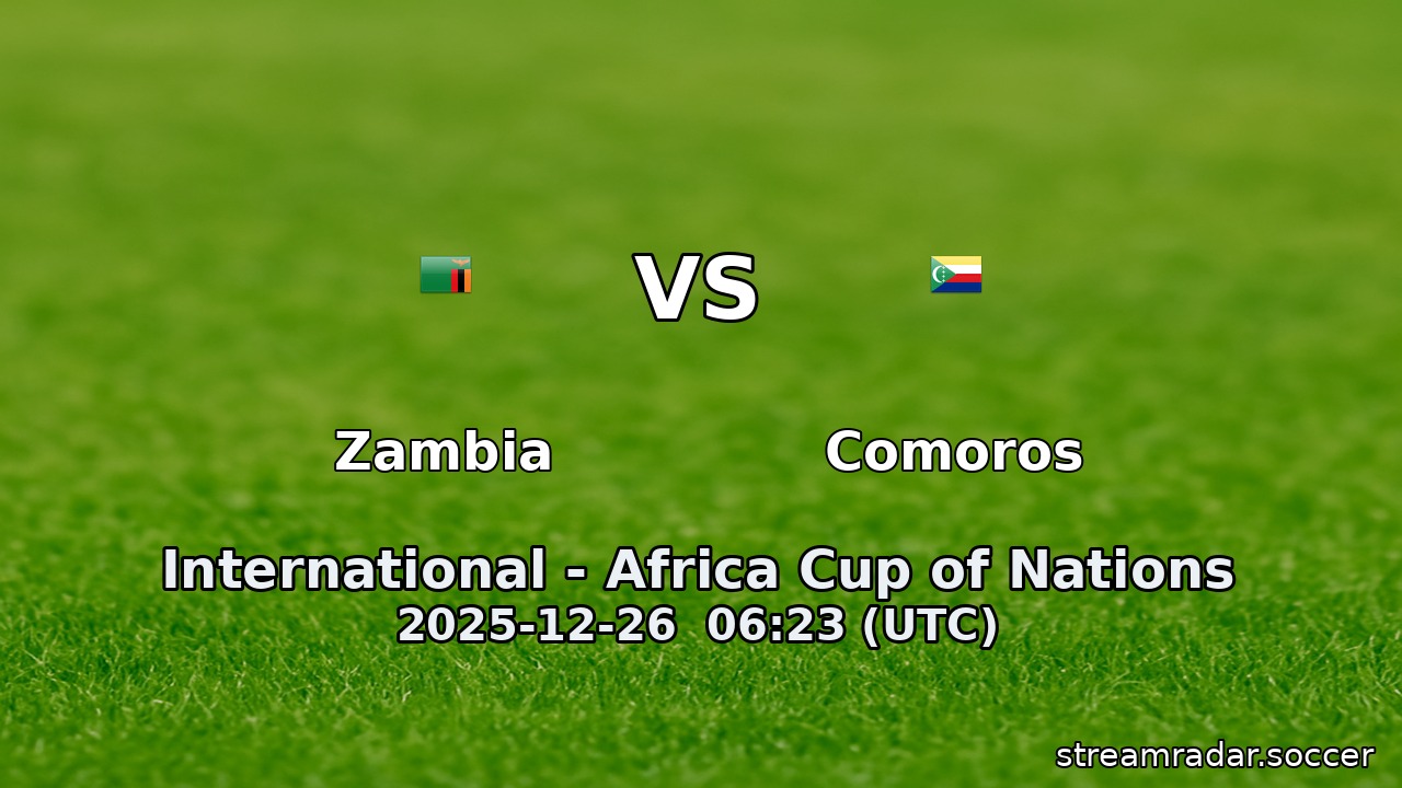 Zambia vs Comoros