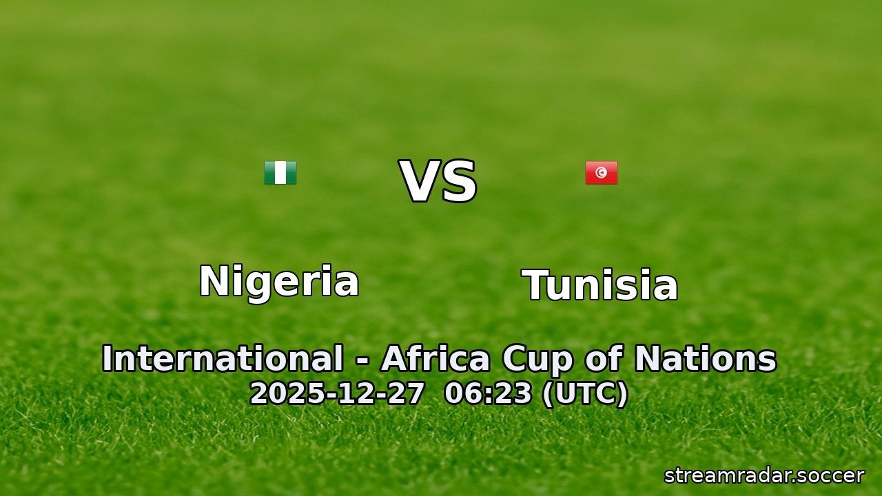 Nigeria vs Tunisia