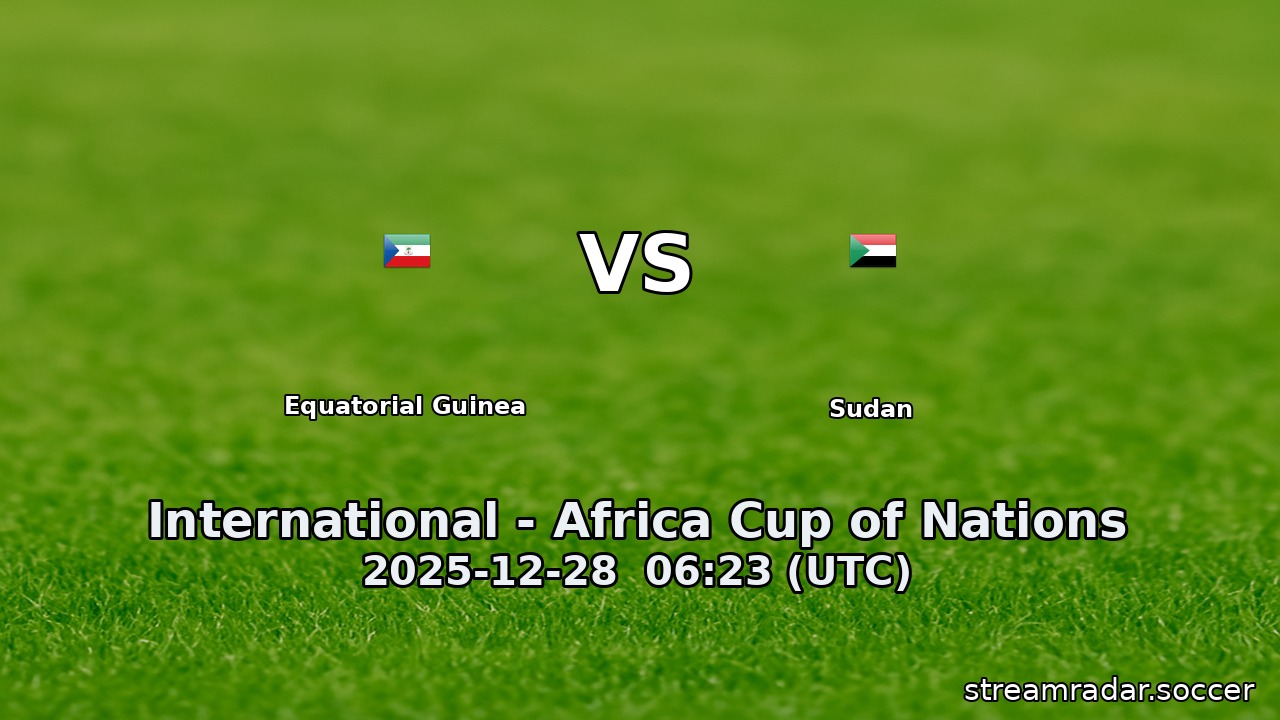 Equatorial Guinea vs Sudan