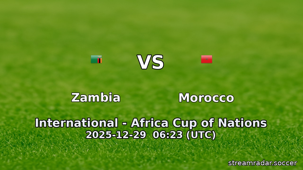 Zambia vs Morocco