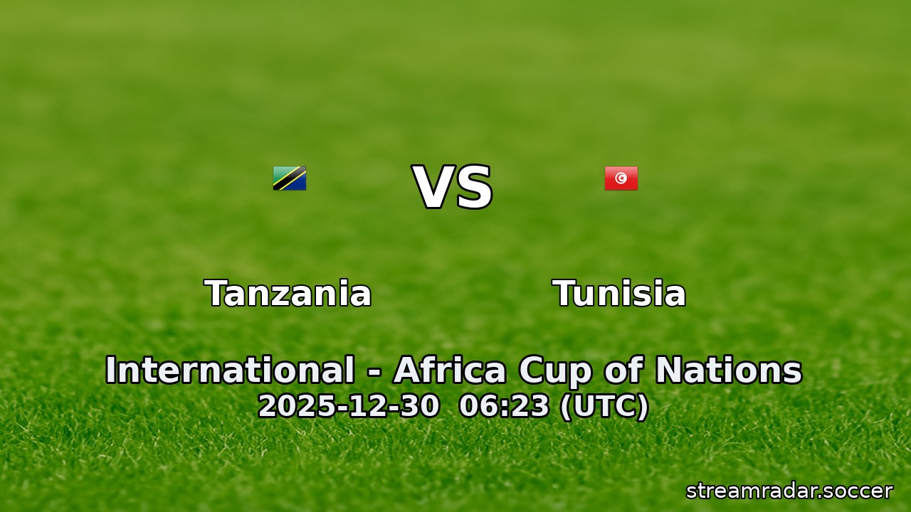 Tanzania vs Tunisia