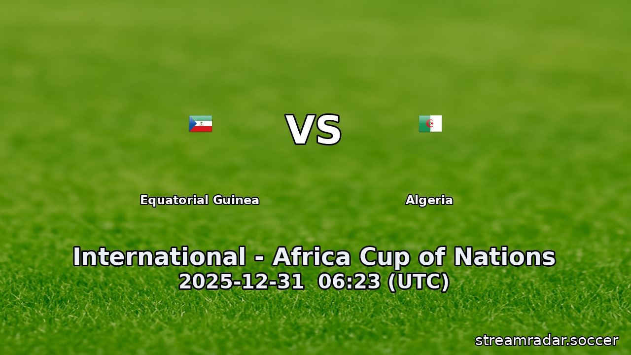 Equatorial Guinea vs Algeria