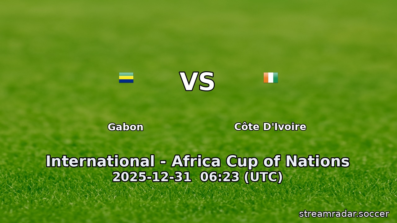 Gabon vs Côte D'Ivoire