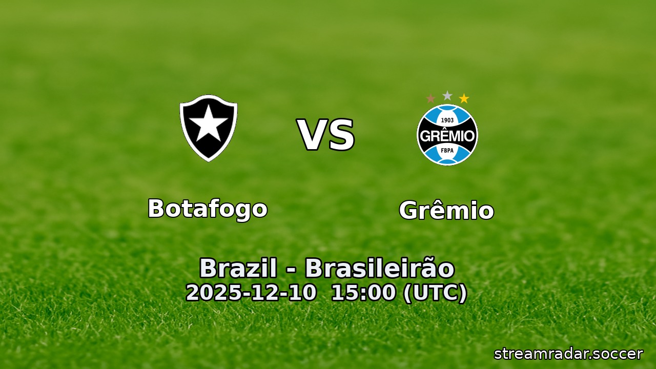 Botafogo vs Grêmio