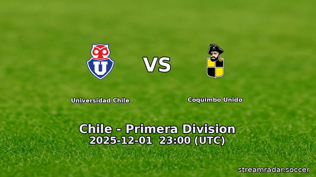 Universidad Chile vs Coquimbo Unido