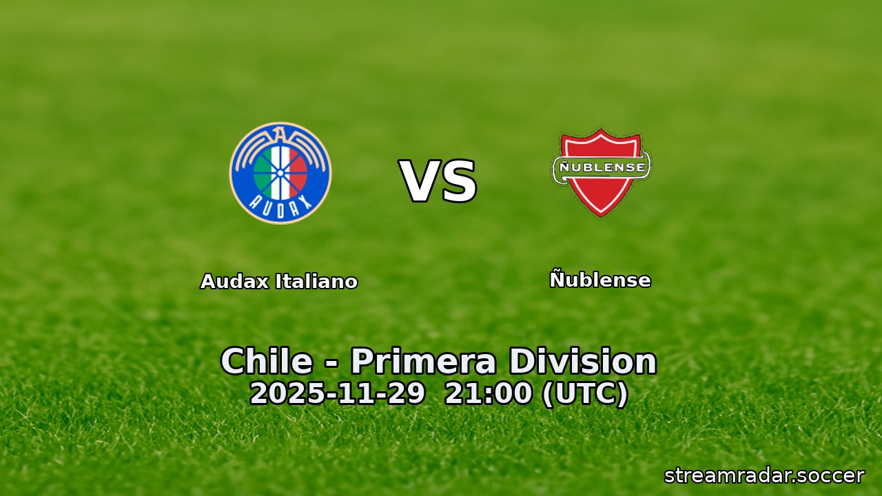 Audax Italiano vs Ñublense