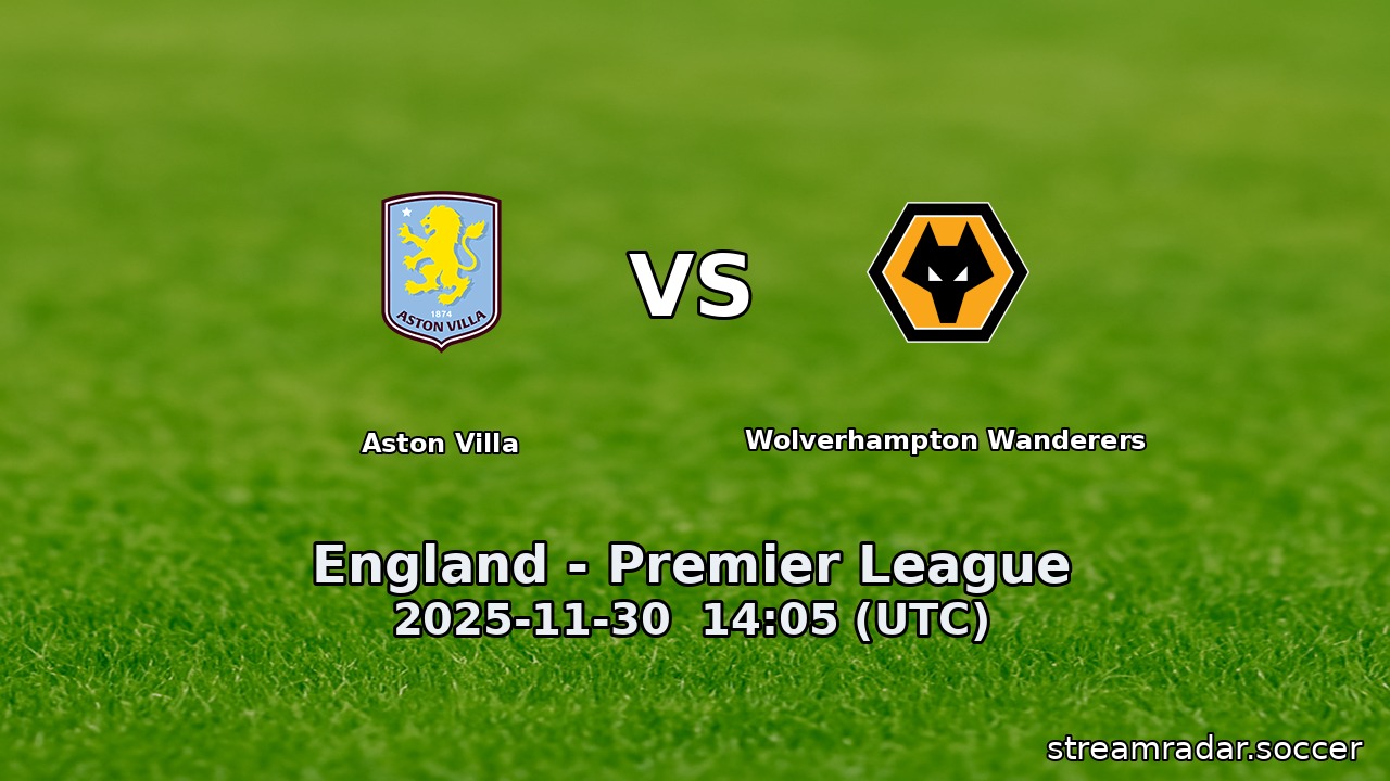 Aston Villa vs Wolverhampton Wanderers