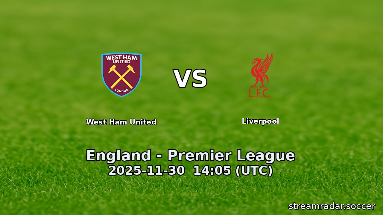 West Ham United vs Liverpool