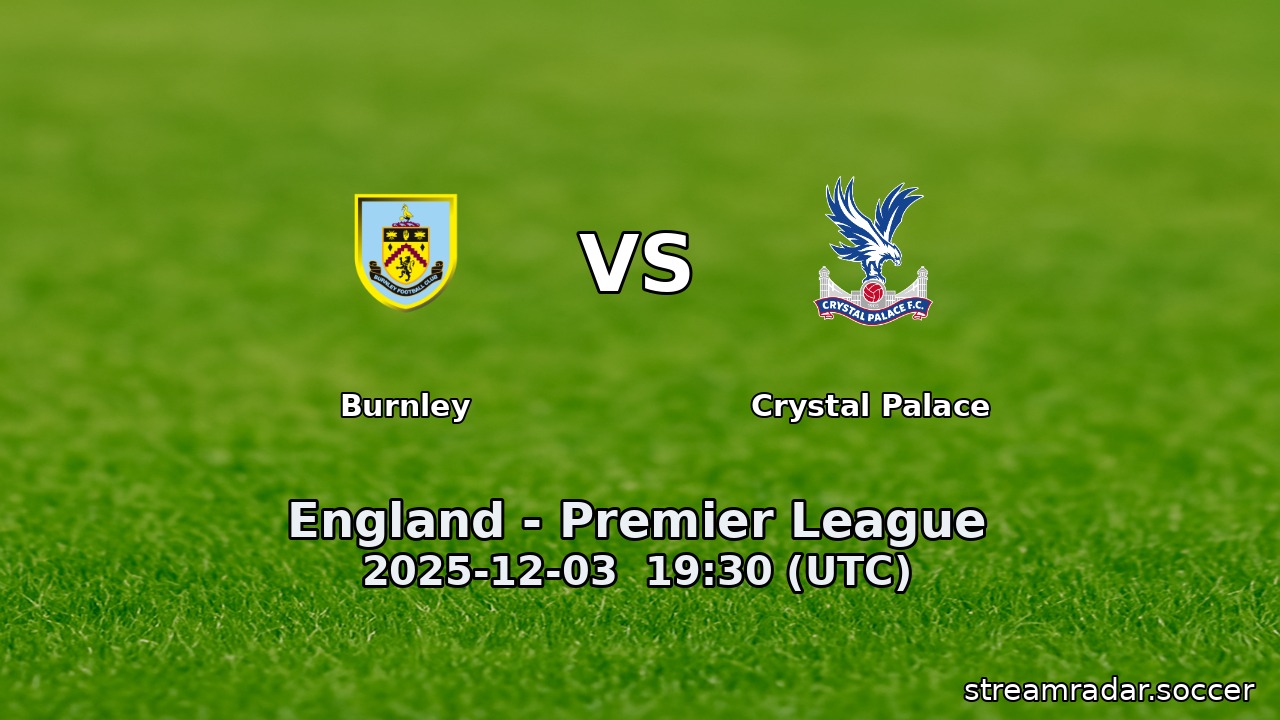 Burnley vs Crystal Palace