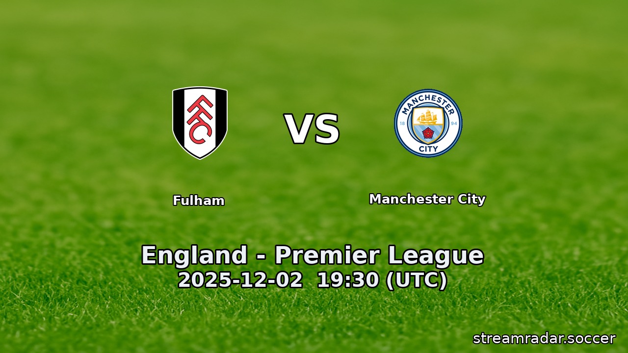 Fulham vs Manchester City