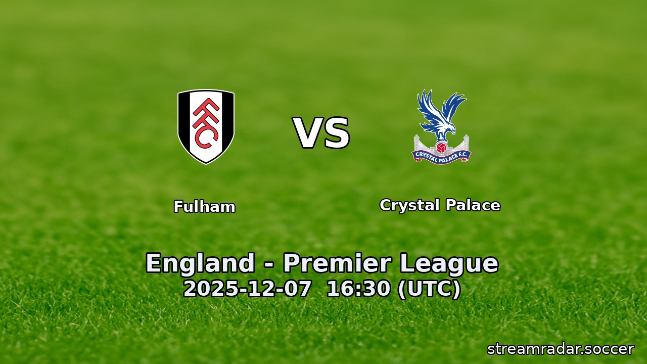 Fulham vs Crystal Palace
