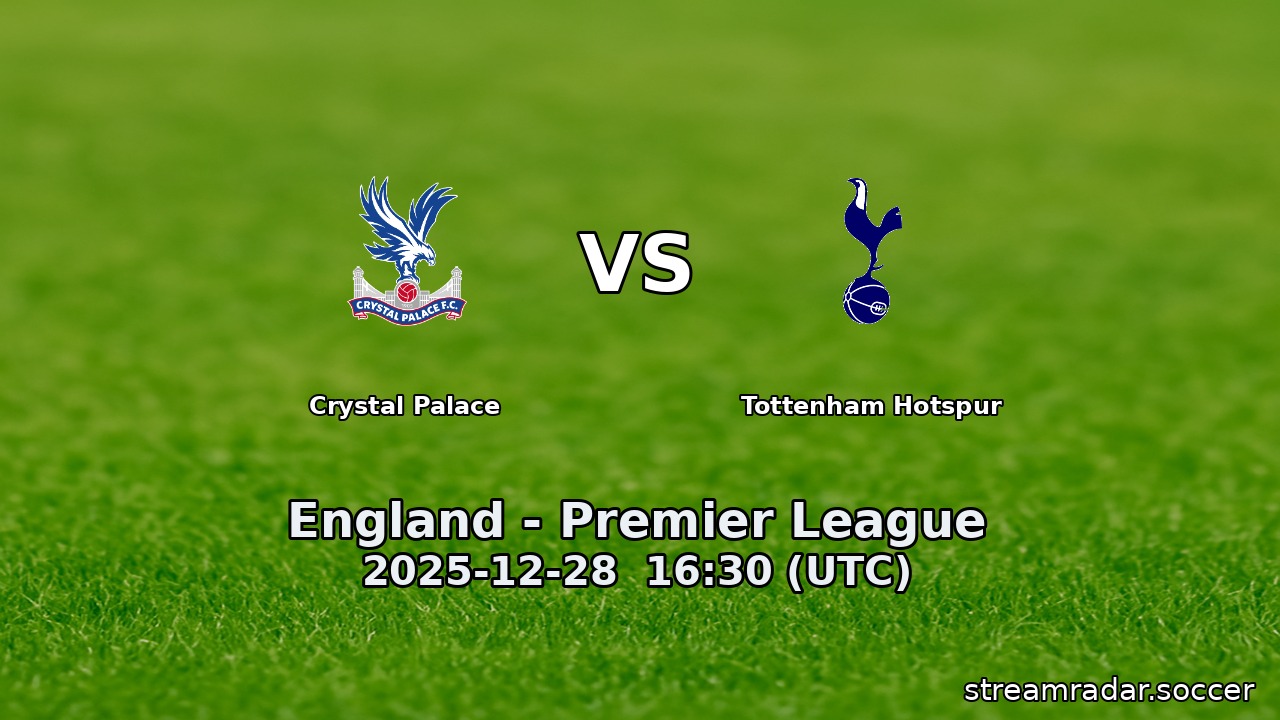 Crystal Palace vs Tottenham Hotspur